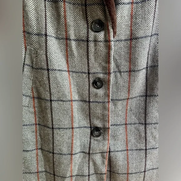 ANTHROPOLOGIE- FRENCHMAUVE Eva Faux Fur Trimmed Coat - Picture 5 of 13